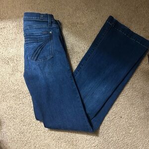7 For All Mankind Dark Blue Flare Jeans